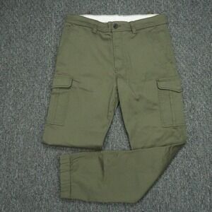 Diesel Pants Mens 32x30 Olive Green Cargo Pockets Stretch Adjustable Waist